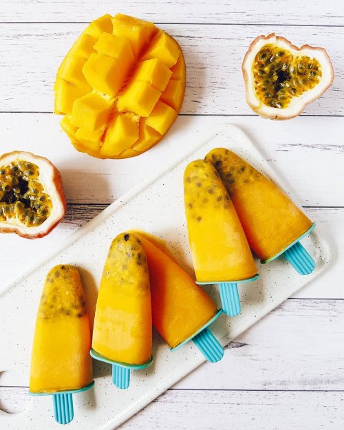 Mango and passionfruit ice blocks The Mobile Nutritionist